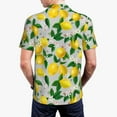 thumbnail image 4 of Balery Lemon Seamless Pattern Oil Painting Effect Printed Men’s Short Sleeve Polo Shirt, Midweight Men's Shirt,Golf Polo shirts -Small, 4 of 9