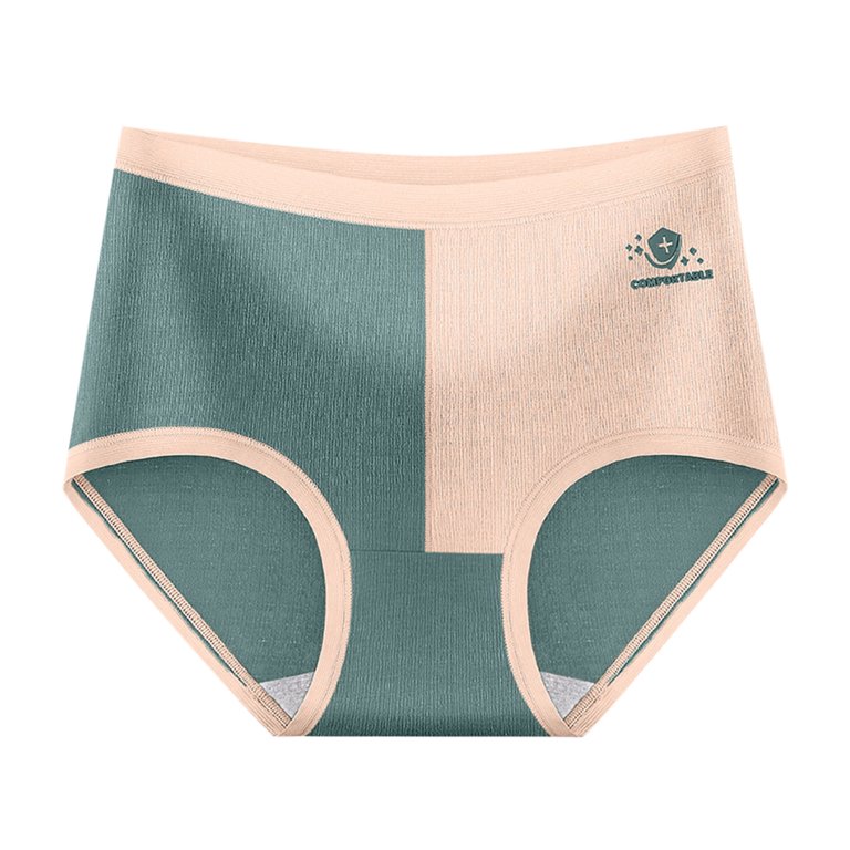 Zuwimk Cotton Thongs For Women,Women's Blissful Benefits No Muffin Top  Cotton Stretch Lace Hipster Panties Mint Green,M 