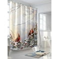 thumbnail image 5 of Christmas Waterproof Fabric Shower Curtain, Xmas Birds Berry Botanical Snowflake Shower Curtain for Bathroom Curtains Bathtubs Hotel Washable Shower Curtains with 12 Hooks Standard 66x72, 5 of 6