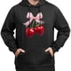 thumbnail image 3 of Sudadera con capucha, dulce y fresca, con lazo rosa de fresa para niña, de algodón agradable para la piel, top informal unisex., 3 of 5