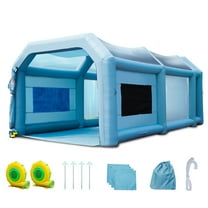 SKYSHALO Inflatable Paint Booth 26x15x11ft Inflatable Spray Booth Car Paint Tent with 750W 950W Filter System Blower