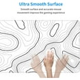 thumbnail image 5 of White Topographic Contour Gaming Mouse Pad 31.5x11.8 XL Minimalist Cool Design Extended Mousepad Large Keyboard Mouse Mat Desk Pad with Non-Slip Rubber Base Stitched Edges for Home Office Game, 5 of 6