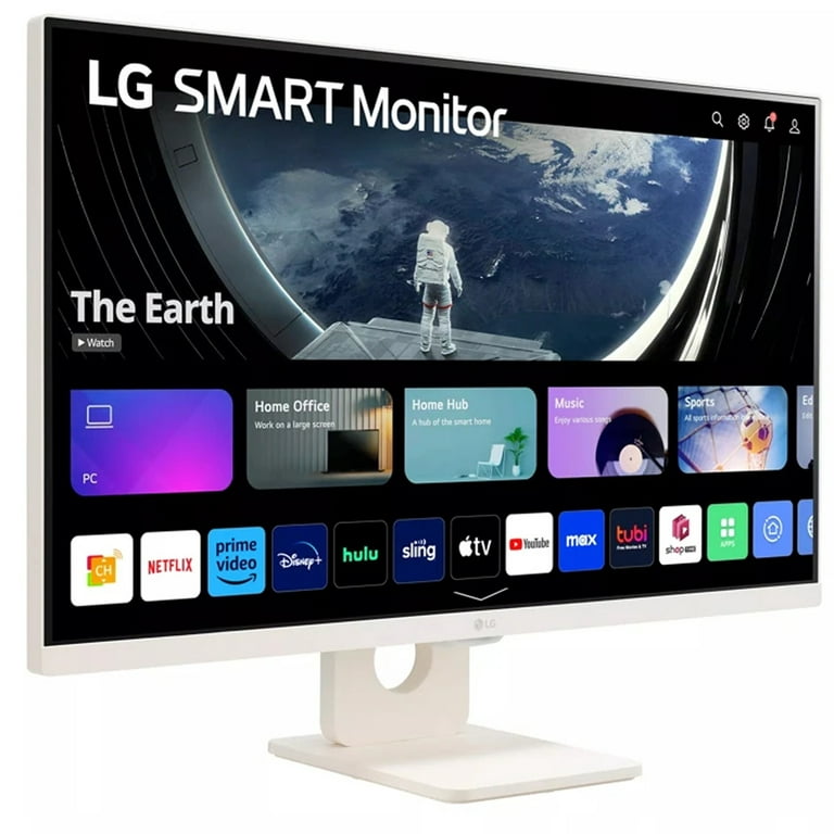 27SR50F 27 16:9 Full HD IPS LCD Smart Monitor with webOS, White 