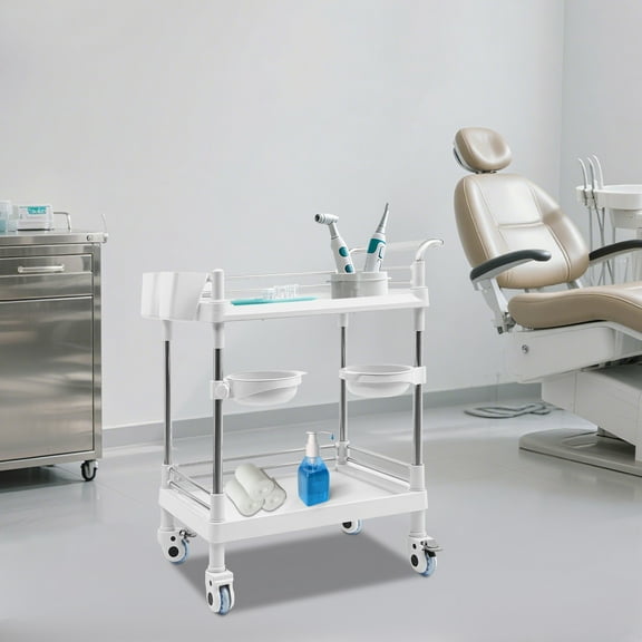Mobile Utility Cart with Wheels Professional Medical Trolley Cart Storage Cart