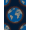 Blue Gray Orange, Pattern 3, variant on ODIKA Planetary Galaxy Continent Motif Circles Continents Round Map Refined for Entryway, Kitchen, Mudroom, Stain Resistant Flatwoven