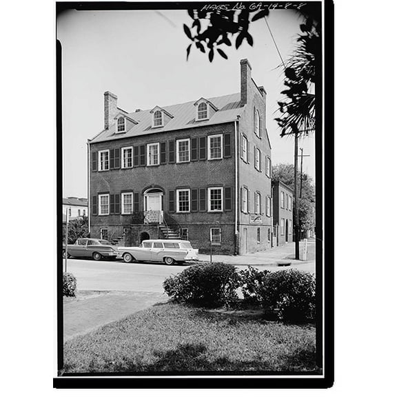 Historic Print, Isaiah Davenport House, 324 East State Street, Savannah, Chatham County, GA - 8, 16" x 20"