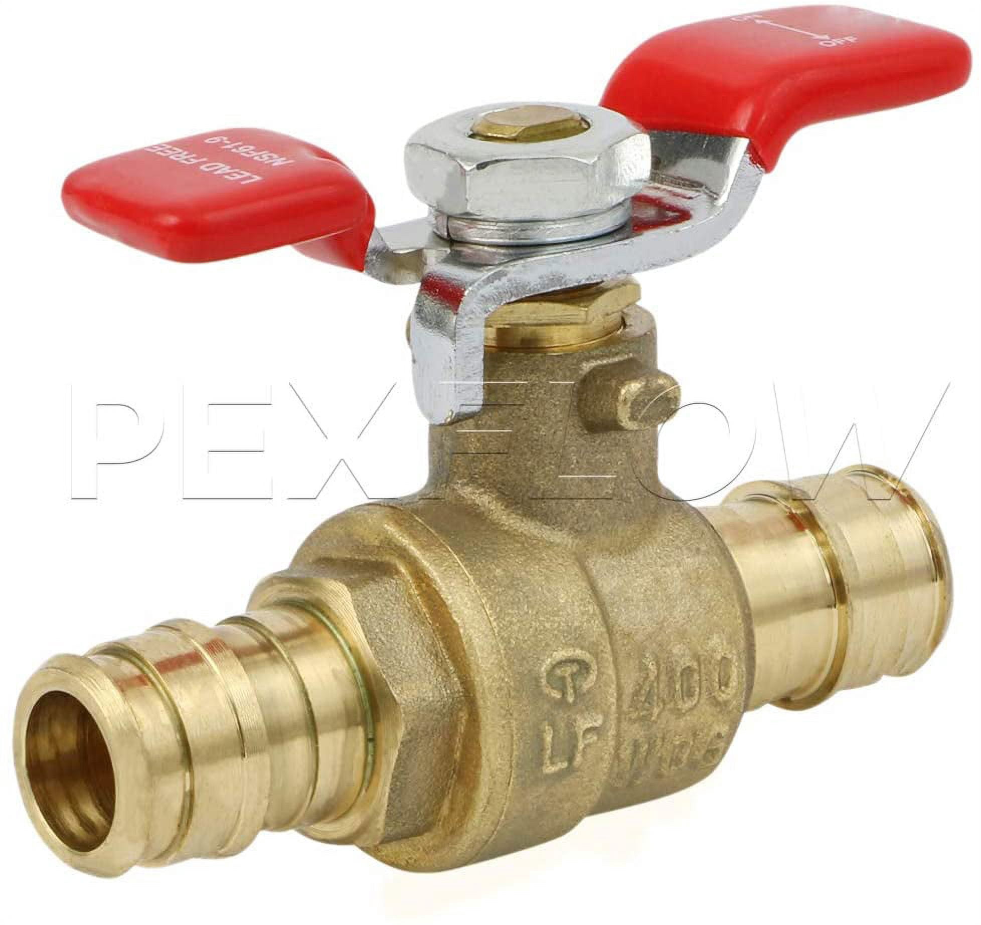 Heavy Duty Brass Full Port T-Handle PEX Ball Valve with 3/4 in. Expansion PEX Connection (10 Pack)