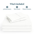 thumbnail image 3 of Bare Home Premium 1800 Collection 5-Piece Bed Sheet Set, Split King, Cream, 3 of 11