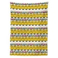 thumbnail image 3 of Ambesonne Emoji Tablecloth Rectangular Table Cover, Confused Faces Groovy Art, 60"x90", Mustard White and Multicolor, 3 of 4