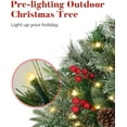 thumbnail image 4 of Holiday Planters,Christmas Holiday Planter Filler Outdoor Decorations,Prelit Holiday Planter,Lighted Artificial Xmas Pine Trees with Tripod Stake With 60 LED Lights,2PCS, 4 of 8