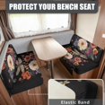 thumbnail image 2 of XYZCANDO Floral RV Dinette Cushions Comfortable Camper Accessories for Inside Bench Seat Cover Stretchable Couch Cover 2 Cushion Sofa Loveseat Slipcovers 1 Backrest Cover and 1 Bench Cover Black, 2 of 7