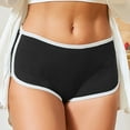 thumbnail image 4 of Ashirexll Womens Cotton Underwear, Plus Size Underwear for Women, Solid Color Breathable Sports Boyshorts Color Block Underwear, 4 of 7