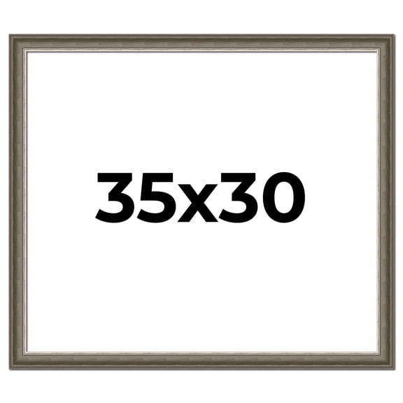 35x30 Frame Brown Solid Wood Picture Frame | 1.75 Inch Moulding Width | Austin Frame Complete with