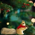 thumbnail image 6 of Diceymbol Lifelike Squirrel Ornament 9.8x2.7 Inch, Christmas Tree Desktop Figurine, 6 of 8