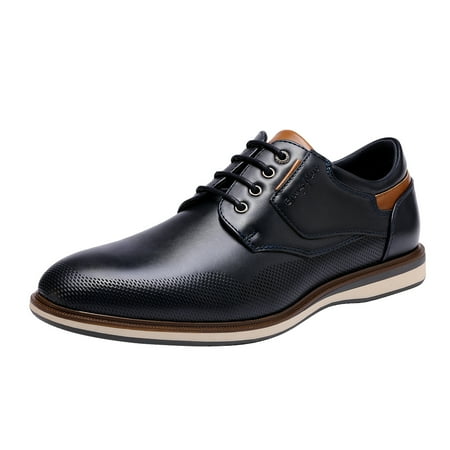 

Bruno Marc Mens Classic Oxfords Shoes Fashion Casual Leather Shoes for Men Lace Up Comfort Oxford Shoes Lg19008M Navy Size 7
