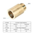 thumbnail image 3 of Shower Head Extension Arm, 2 Pack Brass G1/2 Male to Female Thread 41mm Length Pipe Fitting Shower Head Extender, 3 of 5