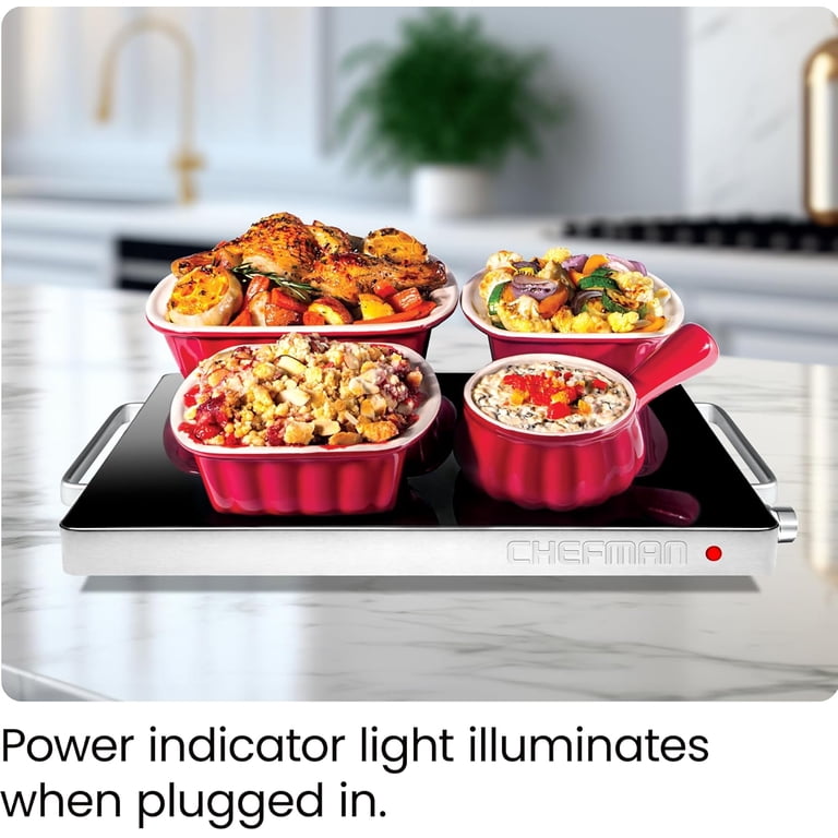 Chefman Compact Glass Top Electric Warming Tray photo 5