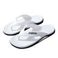 thumbnail image 4 of Mens Slippers,Men Slippers Non- Grip Thick Sole Slippers for Home Shower Comfort,Slippers for Men,White,7.5, 4 of 7