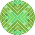 thumbnail image 1 of Ahgly Company Indoor Round Patterned Emerald Green Area Rugs, 6' Round, 1 of 6