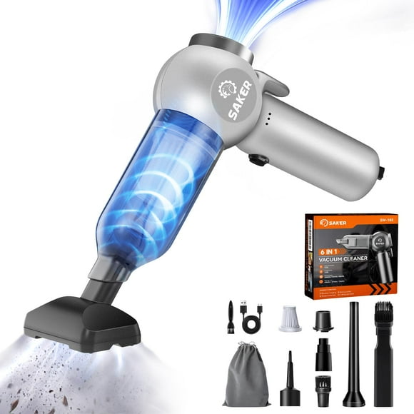 Aspiradora portátil Saker SW102, 6 en 1, inalámbrica, 20000 PA