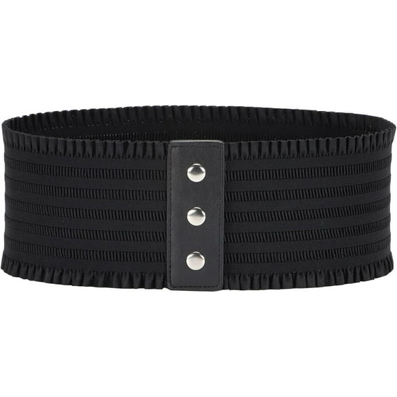 Women's Wide Belt Stretchy Dress Belts Elastic Snap-Button Corset Belts for Women Waist Belt Waistband