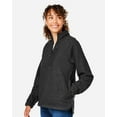 thumbnail image 2 of North End NE713W Women's Aura Sweater Fleece Quarter-Zip Pullover-Black/ Black-XS, 2 of 3
