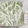 thumbnail image 2 of Fern Leaf Leaves Sage Green Shower Curtain for Bathroom Decor 72Wx72H Rural Eucalyptus Plant Natural Farmhouse Floral Botanical Art Printed Fabric Polyester Waterproof 12 Pack Plastic Hooks, 2 of 6
