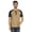 Heather Dark Gray & Beige, variant on Short Raglan Sleeve Cotton Lightweight Solid T-Shirts Classic Henley T-Shirt For Mens