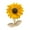 Yellow, variant on 6PCS Women Brooch Sunflower Maple Leaf Apricot Leaf Clothes Pin Realistic Electroplated Polished Exquisite Prom Party Coat Shirt Dress Brooch,Yellow