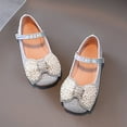 thumbnail image 5 of EnJoCho Girls Baby Princess Shoes Star Sequin Pearl Rhinestone Bow Sandals Dancing Shoes Pearl Bling Shoes Single Kids Shoes Little Girl Stylish Party Shoes Gold, 5 of 6