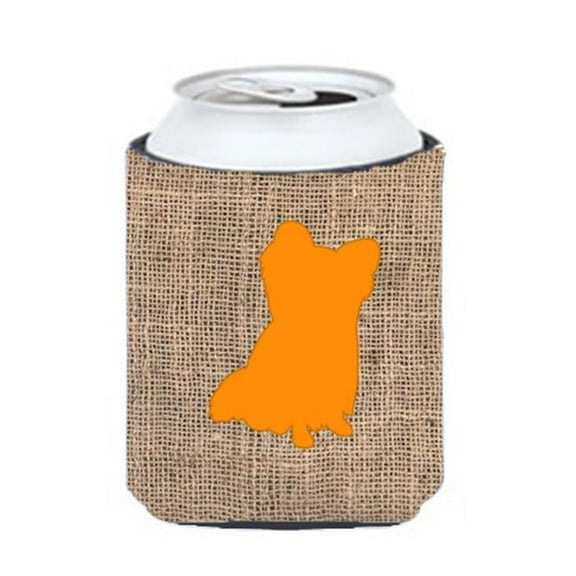 Chihuahua Burlap And Orange Can Or Bottle Hugger