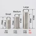 thumbnail image 2 of tooloflife Stainless Steel Pill Box Waterproof Pill Organizer Bottle Pill Planner Silver S/M/L Size, 2 of 5