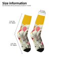 thumbnail image 2 of Rocae Floral Sunglasses Cat Art for Girls Boys Crew Socks,Children's Socks, Kids Socks, Toddler Socks: Daily Wear with Kids School Uniform, 2 of 5