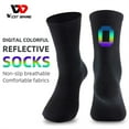 thumbnail image 2 of Tignapoo Reflective Digital Cycling Socks for All-Season Outdoor Sports - Black with Number Design, One Size Fits 39-46, Lightweight & Breathable, 2 of 7
