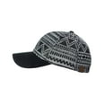thumbnail image 3 of C.C Unisex Abstract Navajo Weaved Panel Adjustable Precurved Baseball Cap Hat, Black/White, 3 of 4