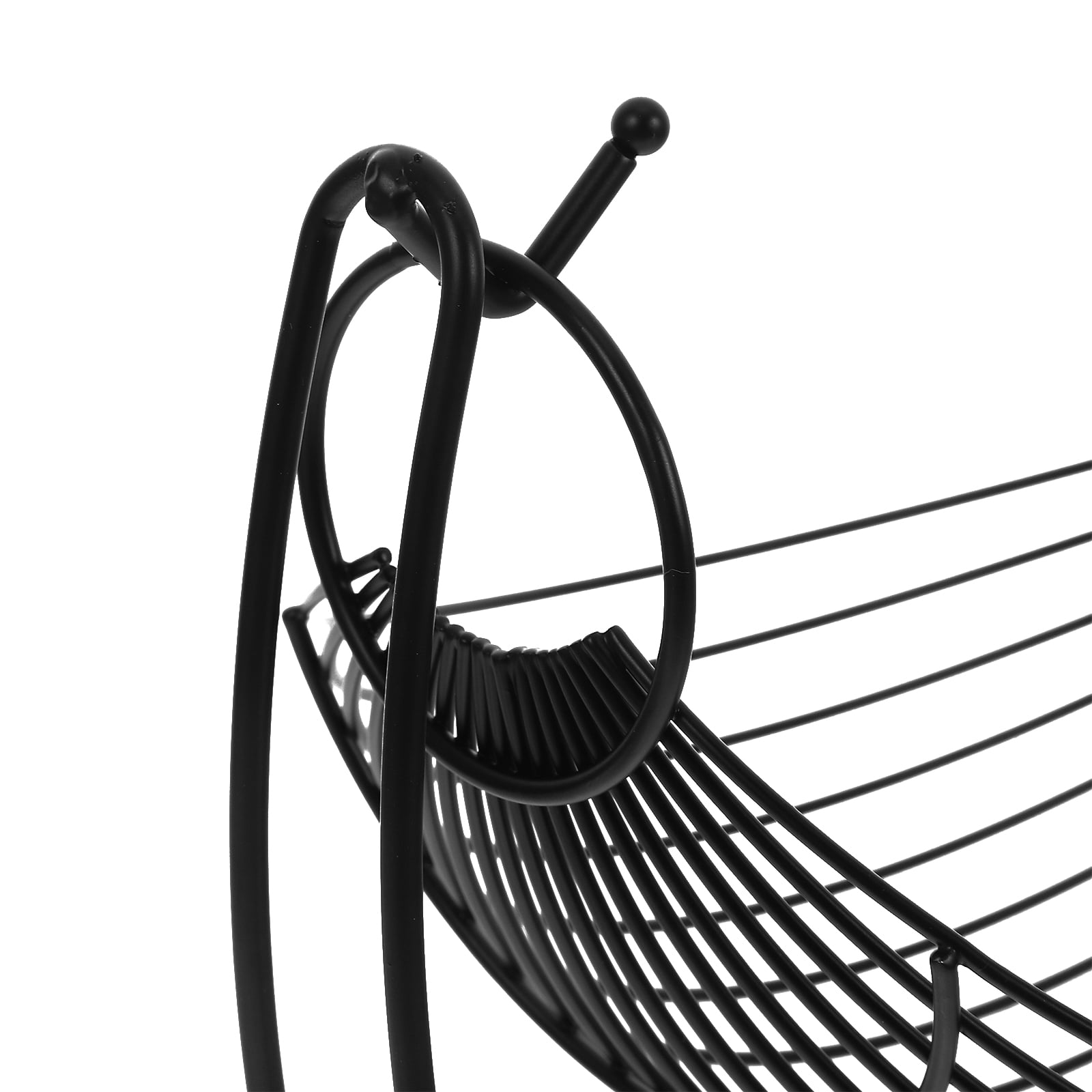 WORGEOUS Black Storage Basket for Fruits and Household Organization, 28.5 x 21.1 x 20 cm, and Stylish Home Organizer