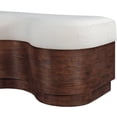 thumbnail image 6 of Meridian Furniture Savoy Cream Velour Fur Fabric Bench, 6 of 9