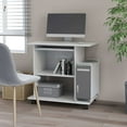 thumbnail image 1 of vidaXL Computer Desk High Gloss White 80x50x75 cm Engineered Wood, 1 of 4