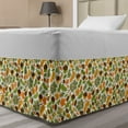 thumbnail image 1 of Acorn Bed Skirt, Colorful Autumn Season Maple Leaf Fir Branch and Acorn Forest Elements Cartoon Nature, Elastic Bedskirt Dust Ruffle Wrap Around for Bedding Decor, 4 Sizes, Multicolor, by Ambesonne, 1 of 2