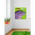 thumbnail image 3 of "Happy Happy Hippo" Painting Print on Wrapped Canvas, 3 of 5