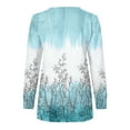 thumbnail image 4 of Chandails à Capuchon Mode pour Femmes 2023 Hauts Automne Manches Longues Chandail Ample Chemise Chic Décontractée Chandails à Col Rond pour Dames Rabais de 50 % Liquidation Costumes d'Halloween/Noël, 4 of 5