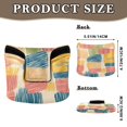 thumbnail image 2 of Haosy Colorful Line Doodle Squares Golf Mallet Putter Cover Strong Magnetic Leather Golf Club Headcover Closure, 2 of 7