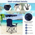 thumbnail image 6 of YYAo Portable Folding Chair, Folding Camp and Beach Chair, Portable Folding Beach Canopy Chair with Cup Holders-Blue, 6 of 6