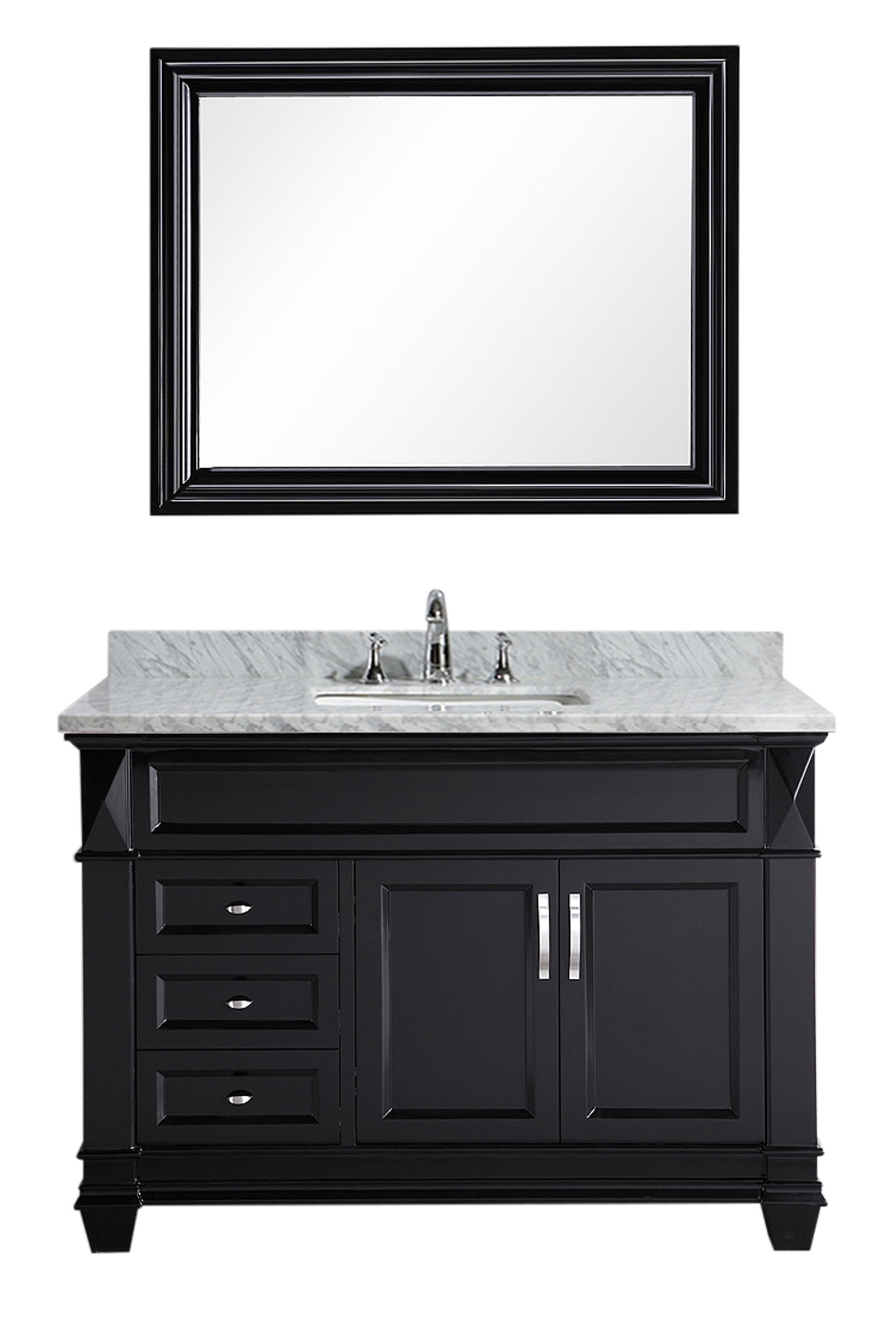 Design Element Hudson 48" Single Sink Bathroom Vanity Set in Espresso