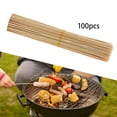 thumbnail image 6 of 100 Pieces Bamboo Skewers Sticks Devices Durable for Vegetable Campfire Meat 40cm, 6 of 8