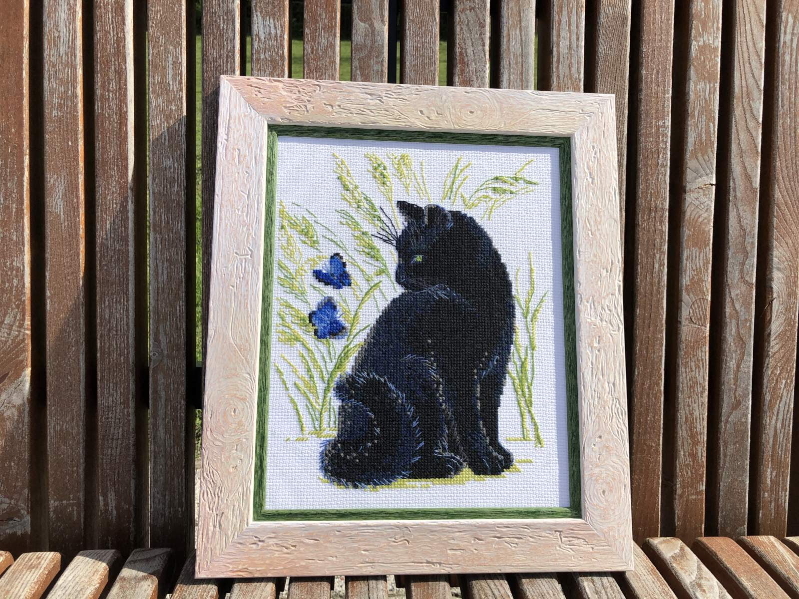 RIOLIS Counted Cross Stitch Kit 9.5"X11.75"-Black Cat (10 Count)