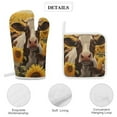 thumbnail image 4 of Farm Cows Heat Resistant Microwave Oven Gloves Set for BBQ Baking Grilling,Baking Gifts Cooks for Women,Housewarming Gifts for New Home, 4 of 6