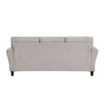 thumbnail image 7 of Modern Transitional Sand Textured Fabric Upholstered Sofa | Solid Wood Frame | Attached Cushions | 80.5" W x 34" D | Ideal for Living Rooms | Vietnam Origin, 7 of 7
