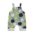 thumbnail image 1 of ZAXARRA Barboteuse pour Bébés Garçons Filles Imprimé Baseball Sans Manches Combinaisons d'Été Décontractées, 1 of 7