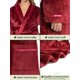 thumbnail image 4 of PAVILIA Batas para Mujer Albornoz Suave y Esponjoso de Forro Polar Acogedor y Largo Bata de Spa con Adornos de satén (2XL/3XL Vino), 4 of 5